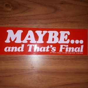 Bundle Me! 💗 1980s Bumper Sticker Decal